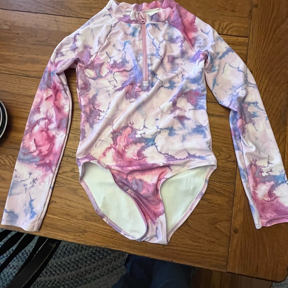 OshKosh B'gosh Pink & Purple Tie-Dye Long Sleeve One-Piece